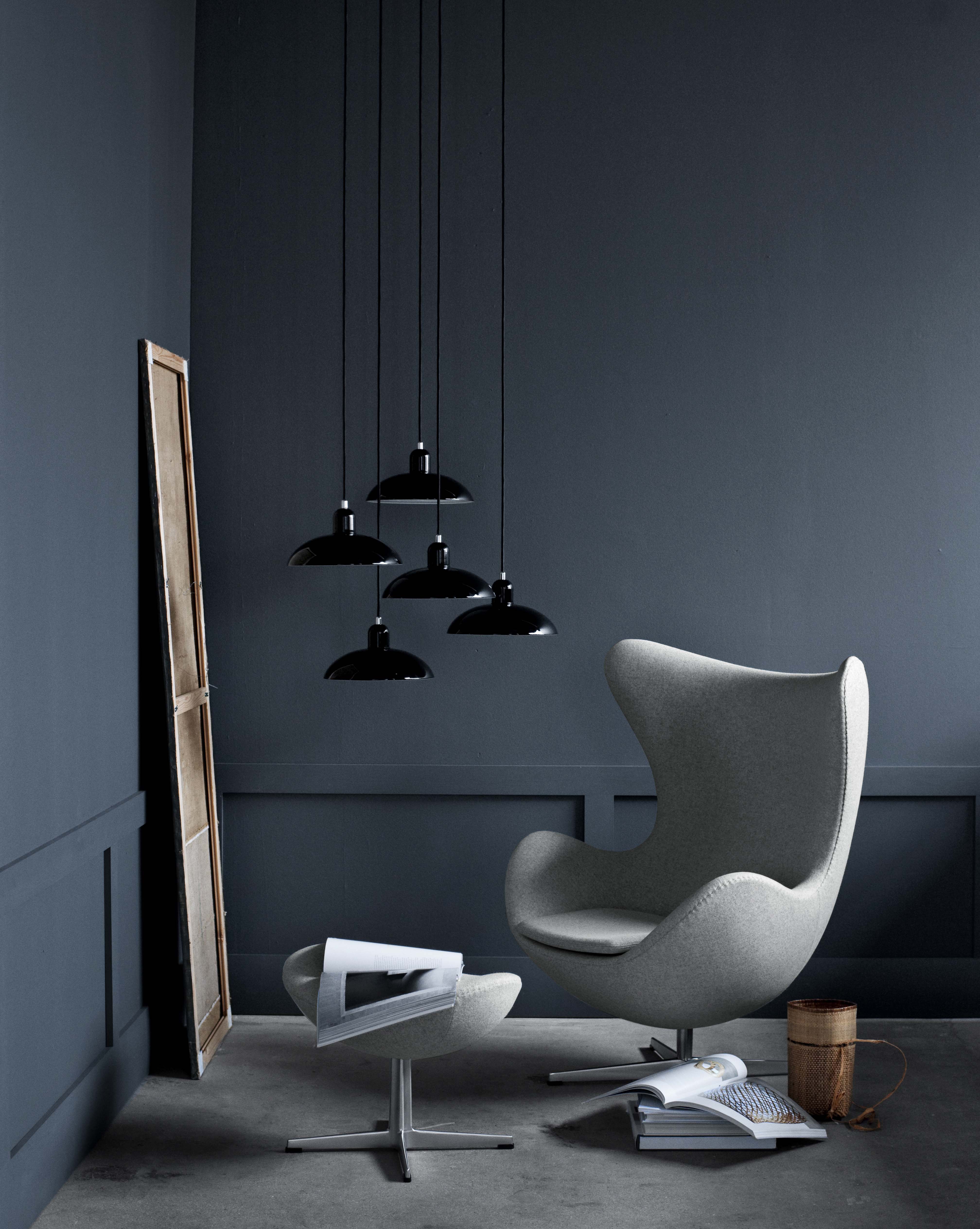 Egget lenestol fra Fritz Hansen, design: Arne Jakobsen