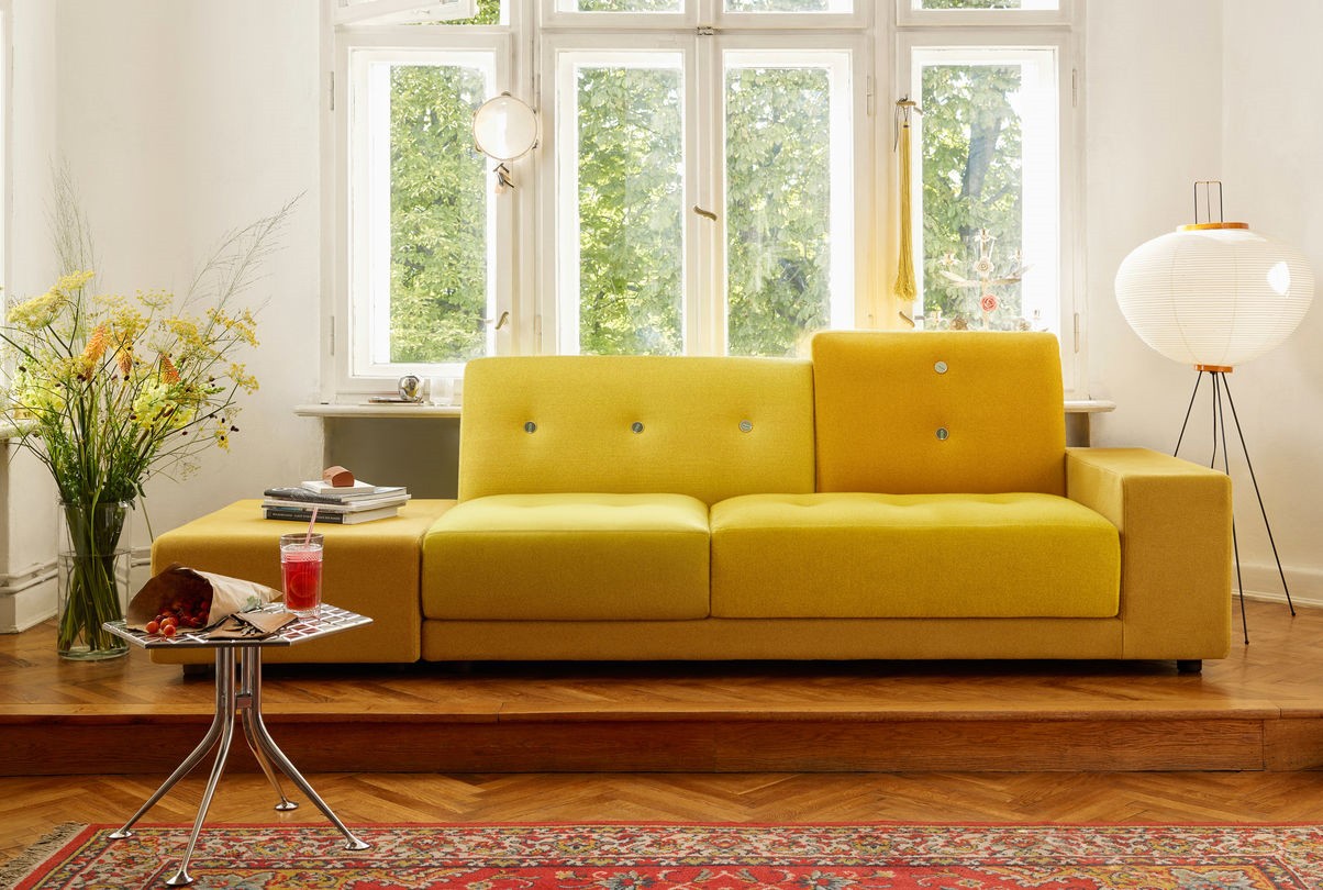 Polder sofa fra Vitra, designet av Hella Jongerius 2005/15