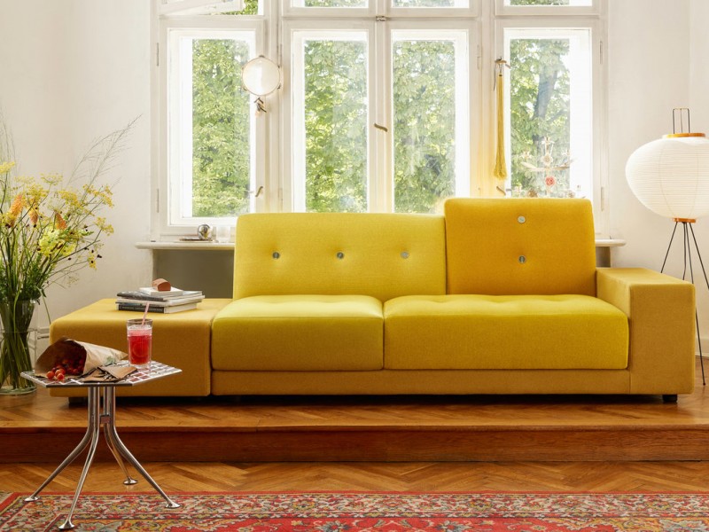 Polder sofa fra Vitra, designet av Hella Jongerius 2005/15